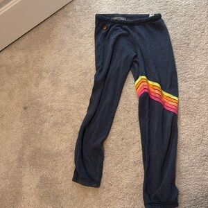 5 stripe Aviator Nation sweatpants